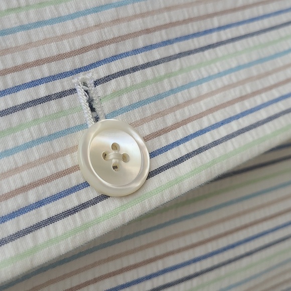 BROOKS BROTHERS White Cream Multicolor Striped Cotton Sz 44 S Mens Sport Coat‎ - Picture 4 of 8